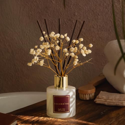 Image of COCORRINA Reed Diffuser - Apple Cider 3.38 fl oz Reed Diffuser for Bedroom Bathroom Home Decor