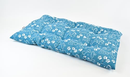 Natural Exit - Cuscino Per Cani e Gatti, Cuccia Per Cani e Gatti Da Interno Imbottita e Morbida, Facile Da Pulire, Varie Dimensioni e Colori (Azzurro, 40x60x7)