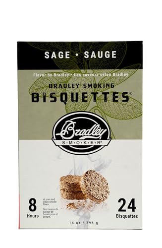 Bradley Smoker BTSG24 Sage & Maple Flavor Banquettes (24 Pack), Brown