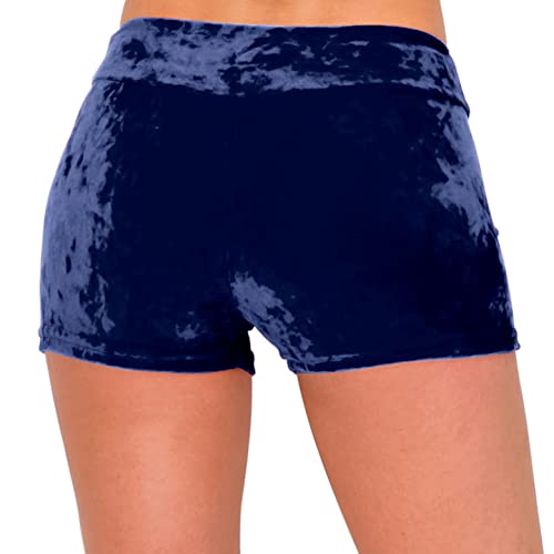 Image of ALWAYS Velvet Shorts - High Waist Stretch Velour Mini Shorts for Dance, Yoga, Casual Wear