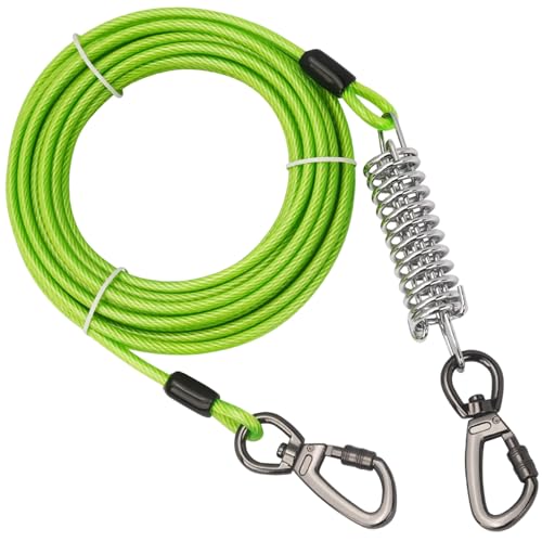 Cable de corredor para perros antitirones que evita escapes en patios y parcelas 2