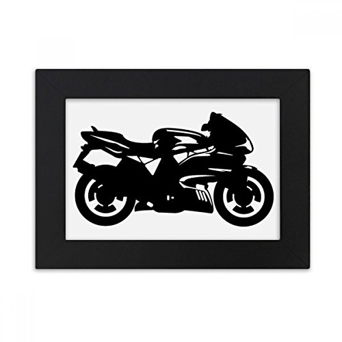 Cuadro de la pintura de motocicleta marco negro ilustración de escritorio foto arte industrial 2