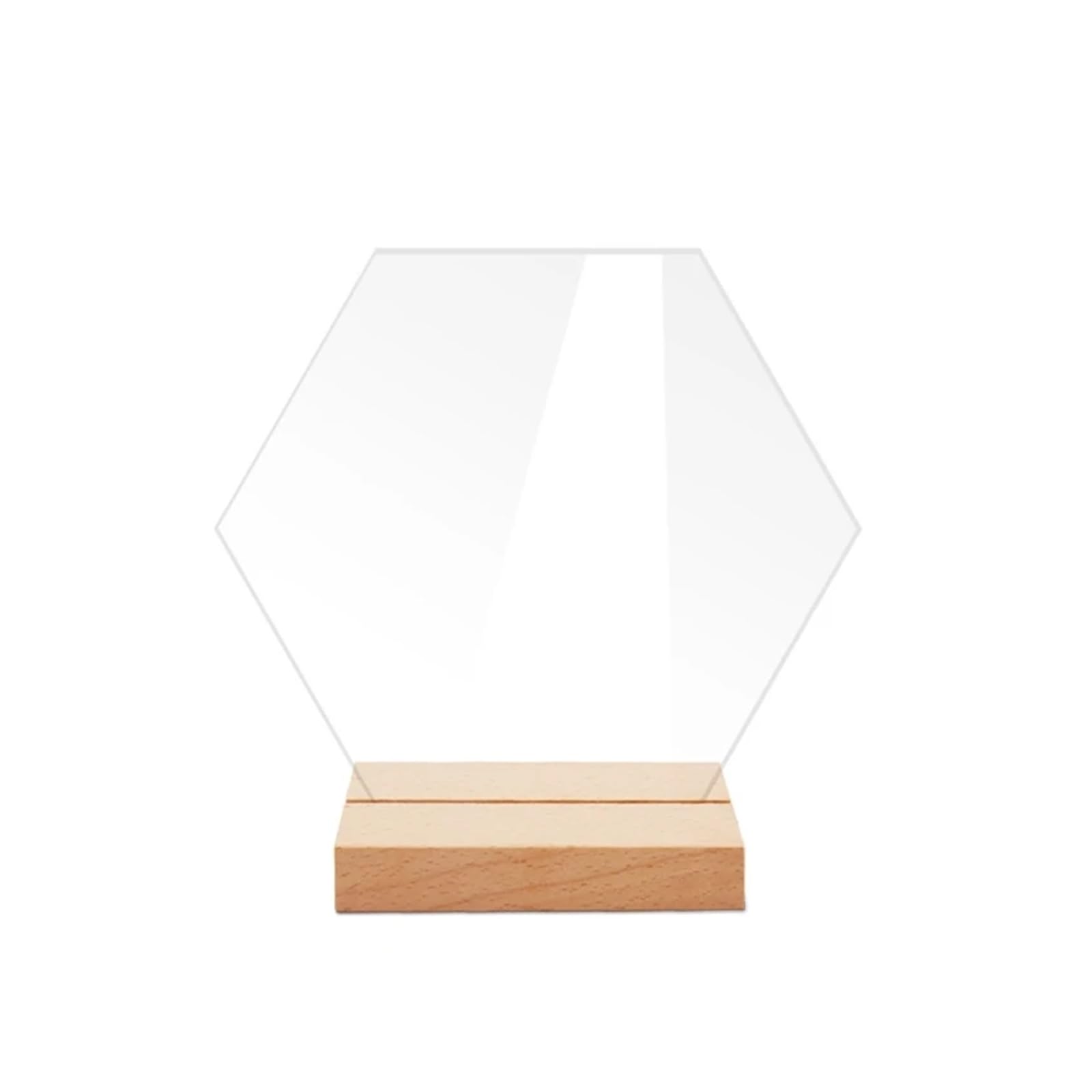 Porta números de mesa Soporte de letrero de mesa con Base de madera, letrero de boda transparente en blanco, soporte de exhibición for Bar, número de lugar, 10 Uds.(BT053)