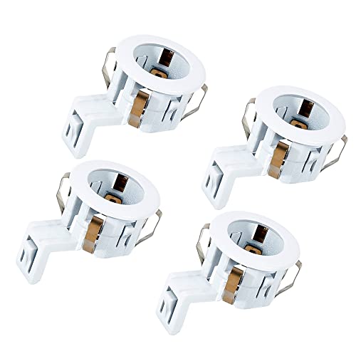 Motoforti Car Rear Bumper PDC Parking Sensor Retainer Holder, Backup Sensor Holder, for Toyota Sequoia 2008-2014, Plastic, 89348-33060, White, 4pcs
