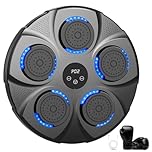 Infaebo Machine de Boxe Musicale, Machine de Boxe Bluetooth Électronique Professionnelle avec Gants, 9 Vitesses/Modes pour Enfants & Adultes, Idéal de Boxe pour Maison, Bureau, Gymnases, Noir