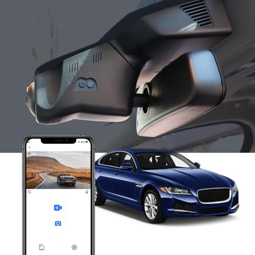 Fitcamx 4K Dash Cam Suitable for Jaguar XE X760 & XF X260 2016-2021 (Model 6053), Integrated OEM Look, 2160P UHD Video, WiFi & APP, Plug&Play, Loop Recording, G-Sensor, Night Vision, 64GB Card