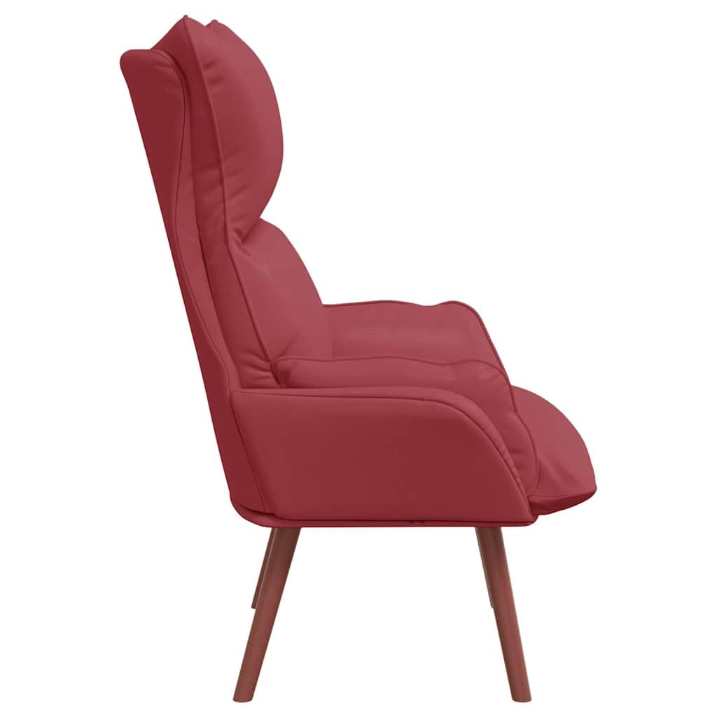 Hothingwell Fotel bordowy 69 x 74 x 93 cm imitacja skóry