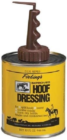 Fiebing's Improved Hoof Dressing Oil Conditioner for Horses Split Hooves, Corns, and Cracks