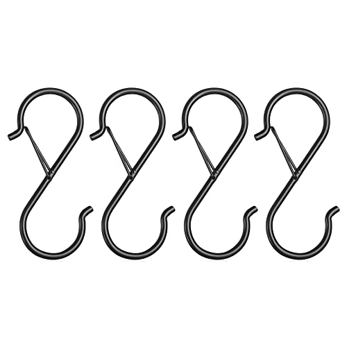 Okdeals AM8AM0F4ALUS S Hooks Practical Rack Garden Bathroom Anti-Drop Safety Buckle Hook 4Pcs cover