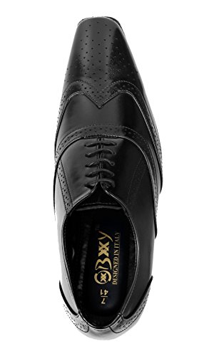 Image of BXXY TAN Height Increasing British Full Brogue Shoes for Men