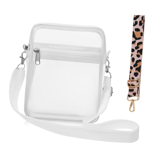 Sac bandoulière transparent petit sac à main pour téléphone clés et maquillage