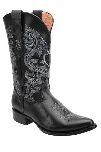 Dona Michi Men's Genuine Leather Western Cowboy Boots Leather Sole