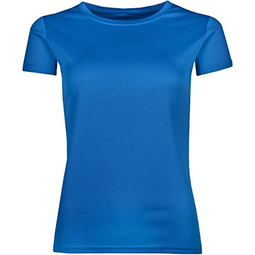 Ladies Breathable Performance Sports T Shirt (L, Royal Blue)