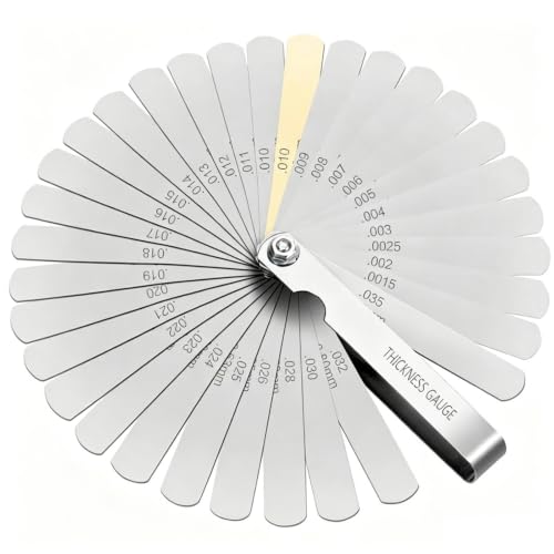 Image of Feeler Gauges Stainless Steel 32 Blades 0.04-0.88 mm (0.0015-0.035 Inch)