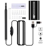 ▶ CARACTERÍSTICAS ◀ Versión WiFi, el endoscopio de oído más nuevo funciona perfectamente con muchos dispositivos de teléfonos móviles, computadoras, tabletas y permite más.