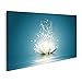islandburner Wandbild Lotus Bl&uuml;te funkelnd &uuml;ber Wasser spiegelnd ruhig Meditation auf Leinwand Bilder Bild Poster