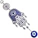 Evil Eye Fatima's Holy Hand Talisman Pendant Decoration, Handmade Turkish Ornament, Lucky Blue Evil Eye Hanging Ornament Amulet for Car, Home and Office for Protection and Blessing