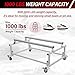 Heavy Duty Jet Ski Stand Dolly Cart - 1000LB Capacity Adjustable Boat Trailer with 4 Swivel Casters (2 Locking), Thick Padded Fabric, Galvanized Steel for PWC, Inflatable Boats, Storage & Transport