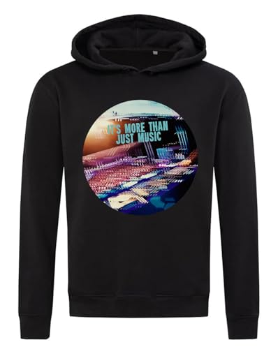 Sweat à capuche avec slogan de qualité supérieure en mélange de coton noir durable