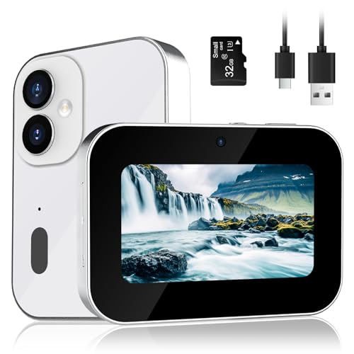 Amazon | UHD 4K 64MP デジタルカメラ、3 インチフリップスクリーン付き Vlogging ビデオカメラ、オートフォーカス、手ぶれ補正、18  倍ズームデジタルポイントアンドシュートカメラ、Selfie 旅行用コンパクトカメラ (白) | コンパクト 通販 Generic ビデオ録画と写真用の3インチIPSタッチスクリーンディスプレイを備えたポータブル4KウルトラHDデジタルカメラ、ニュ