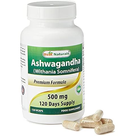 Best Naturals Ashwagandha 500 mg 120 Capsules - Known as Withania Somnifera Cover