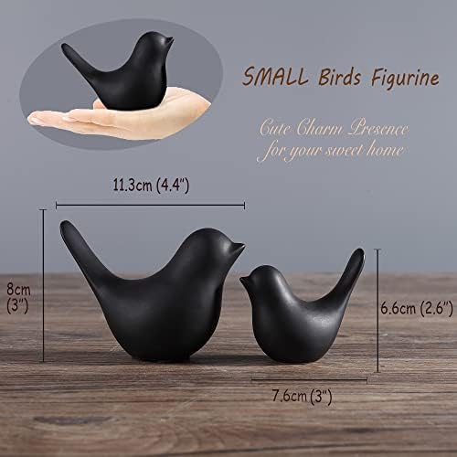FANTESTICRYAN Small Animal Statues Home Decor Modern Style Black Decorative Ornaments for Living Room, Bedroom, Office Desktop, Cabinets