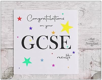 GCSE results card, congratulations on your GCSEs, well done, you did it, class of 2026, congrats, celebration card - View 3