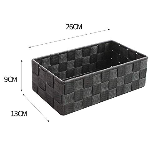 WM Homebase Lot de 4 boîtes de Rangement en Nylon Gris – vue 6