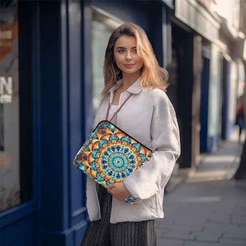 Funda para portátil 13-14 pulgadas impermeable con diseño mandala miniatura 7