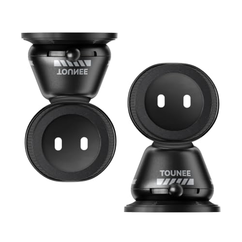 tounee Magnetyczny uchwyt samochodowy na deskę rozdzielczą, obracany o 360°, uchwyt na telefon samochodowy, uniwersalny stojak na telefon komórkowy do iPhone 17 Pro Max 16 15 14 13 12-czarny