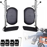 2pcs Verstellbare Rollstuhl Beinstützen aus|Höhenverstellung 40-70cm|Galvanisierte Ausführung |Winkelverstellung 90°-180°|für die meisten Rollstuhlkomponenten und Rollstuhlfahrer und Pflegekräfte