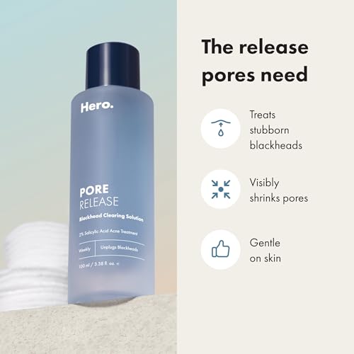 Hero Cosmetics Pore Release Blackhead Clearing Solution, Exfoliating 2% Salicylic Acid Toner Featuring AHA, BHA, and PHA, Blackhead Remover Toner, 100 ml - Image 4