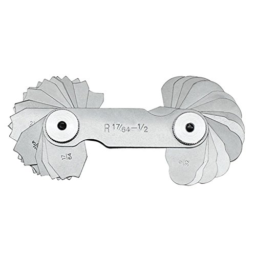 COLIBROX 32 PC 17/64-1/2'' Radius Gage Set Steel Precision Gauge Set Machinist Tool