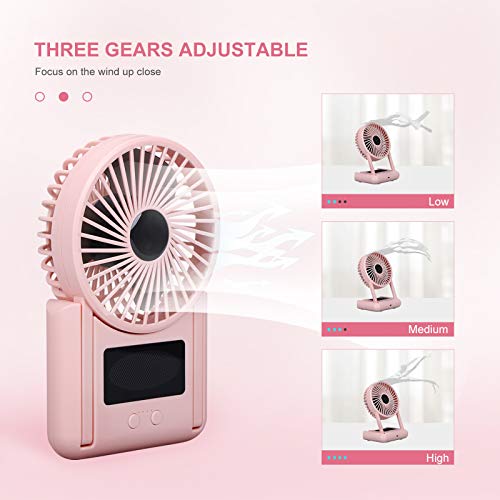 Wuyiled Battery Operated Fan, Small Table Fan With Strong Airflow Quiet Operation Portable Fan Speed Adjustable Head Mini Personal Fan For Home Office Bedroom Table And Desktop 4 Inch #TOP4