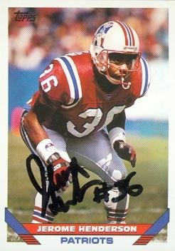 Autograph 120073 New England Patriots 1993 Topps No. 253 Jerome Henderson Autographed Football Card
