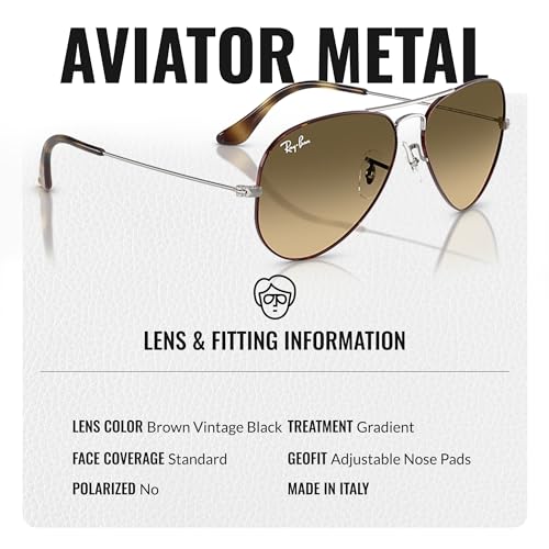Ray-Ban RB3025 AVIATOR LARGE METAL Pilot Shaped Sunglasses for Men & Women with Official RAYBAN Eyewear Kit4