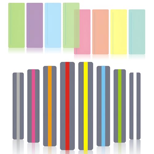 OT-NVWOZR - OT-NVWOZR Lot de 16 bandes de lecture guidées pour dyslexie - Règles de lecture colorées - Permet de réduire le stress visuel - Outils dyslexie pour enfants - -4%