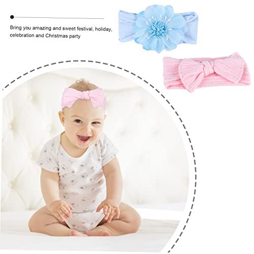 Abaodam 12 Peças tiara de bebê faixas de cabelo turbante infantil laço cabeta hijab Arco de cabelo f