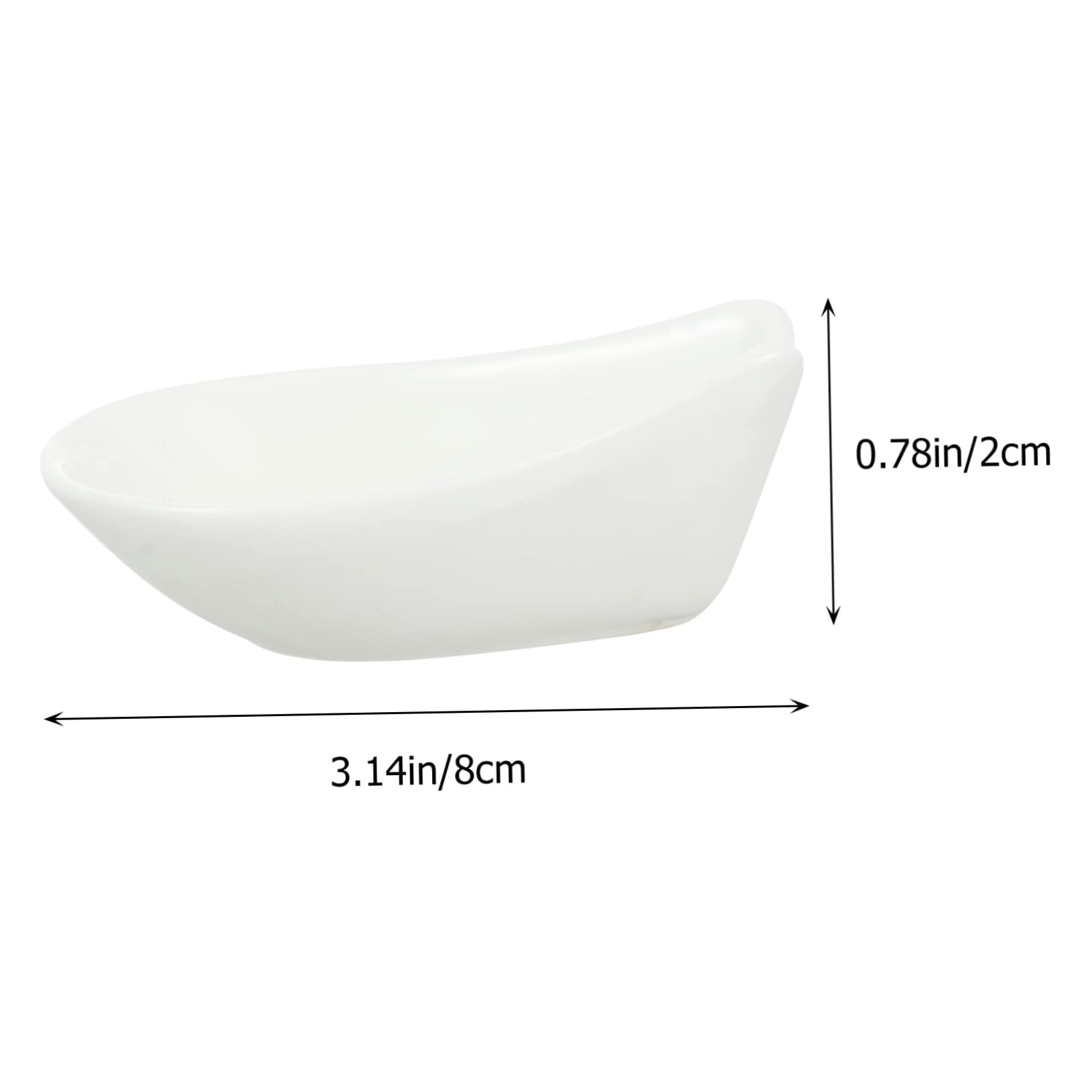 KICHOUSE 4 Pcs Spoon Rest Cooking Spoons Holder Towel Rack Stand Cooking Utensil Rest Teabag Holder Dish Utensil Holder Spatula Holder Rest Chopsticks Holder Rest Spoon Rack Ceramics White