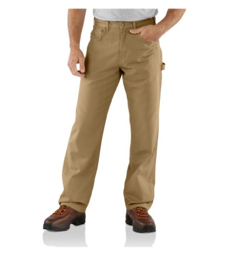 Carhartt Men's Loose Fit Canvas 5-Pocket Utility Work Pant, Golden Khaki, 40 x 32