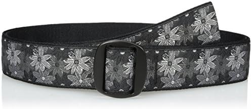Bison Designs Women's Manzo Belt with Anodized Aluminum Buckle, Flower, Large/42-Inch