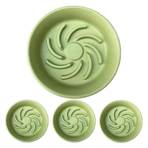 Sottobicchiere per vaso di fiori - Vaso di fiori con piattino, sottobicchiere per vaso di fiori | Confezione da 4 vassoi di drenaggio per piante in resina per davanzale Vassoio per piante rotondo da 8