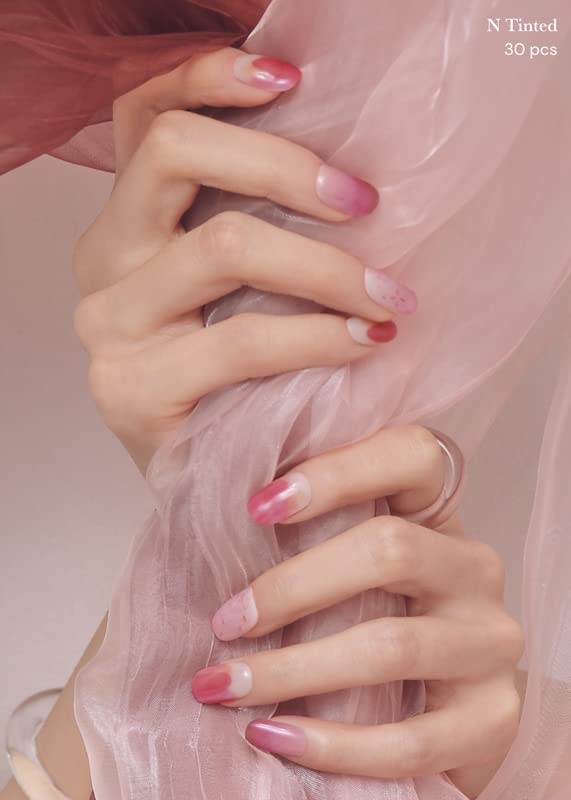 Miniatura 4 de ohora - Tiras de uñas de gel semicurado, larga duración, fácil de aplicar y quitar, con 2 toallitas húmedas para preparación, lima y palito (modelo