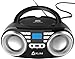 KLIM B3 Lettore CD Portatile Boombox Con Radio FM, Bluetooth, USB e AUX - Doppi Altoparlanti di Alta Qualità, Effetti Sonori EQ, 20 Stazioni Preimpostate, Compatto e Leggero immagine