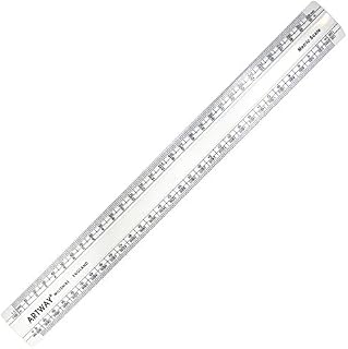 Artway Scale Ruler - Metric - 300mm with 8 Different Scales from 1:1 to 1:2500
