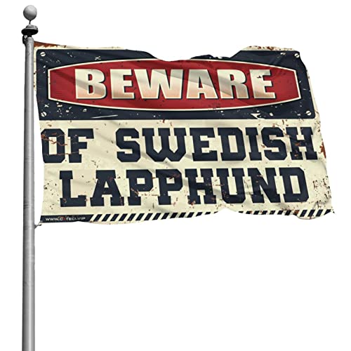 Drapeaux de jardin amusants Swedish Lapphund, cadeau insolite pour aménagement de bar de garçons