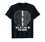 Brain Tumor Warrior It's All in My Head Funny Brain Cancer T-Shirt