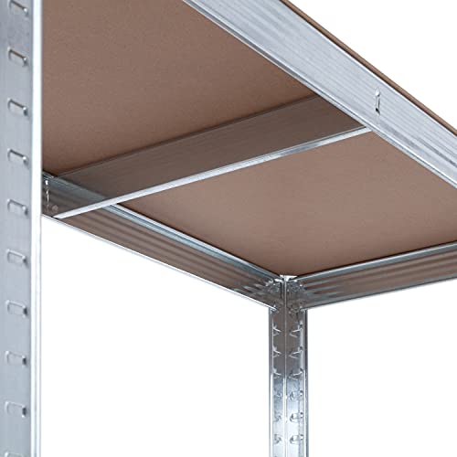 THINIA HOME - Estantería Modular Almacenaje (Pack 2), Acero Galvanizado y MDF Antihumedad, Hogar, Trastero, Garaje, 5 Baldas Ajustables, Carga Máxima 875Kg, 90x40x180cm (Largo x Ancho x Alto) - imagen 5