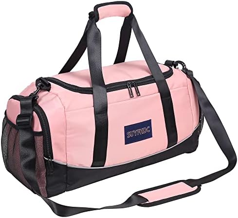 Gym Bag,Travling Duffle Bag with Shoe Compartment,Womens Sports Carry On Bag, Workout Luggage Bag,Weekend Overnight Shoulder Strap Bags (Pink) Gym Bag,Travling Duffle Bag with Shoe Compartment,Womens Sports Carry On Bag, Workout Luggage Bag,Weekend Overnight Shoulder Strap Bags (Pink)