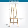 Studio Designs Museum Display Easel Adjustable Solid Wood Stand for Painting, Sketching, Wedding & Event Signs, Posters, Photography, Home Decor Foldable, Lightweight, 6063 Natural Wood